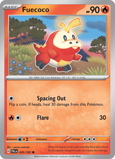 Fuecoco 035/193 Common Paldea Evolved Pokemon Near Mint