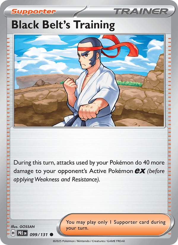 Black Belt's Training - 099/131 099/131 SV: Prismatic Evolutions Pokemon NM