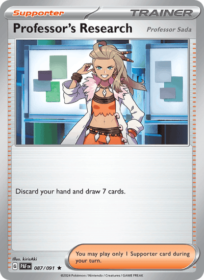 Professor's Research 087/091 Rare Paldean Fates Pokemon Near Mint