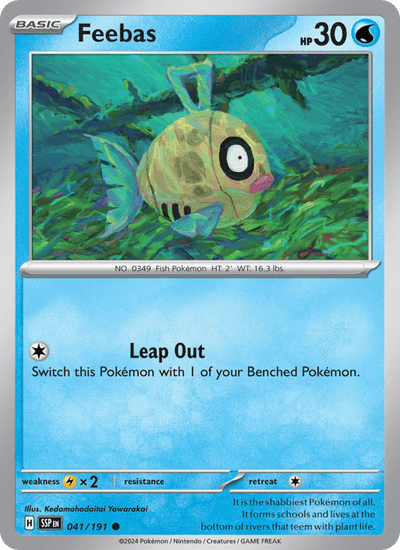 Feebas 041/191 Common Surging Sparks Pokemon Reverse Holo Near Mint