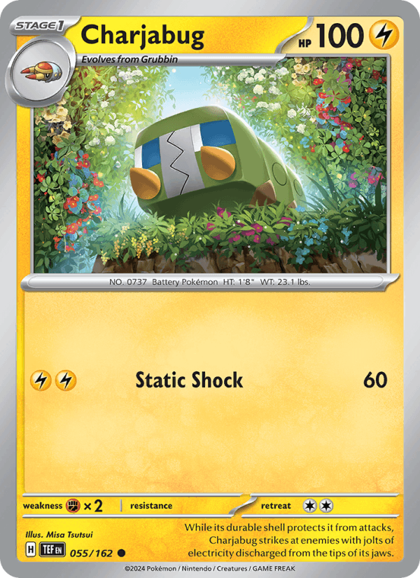 Charjabug 055/162 Common Temporal Forces Pokemon Reverse Holo Near Mint