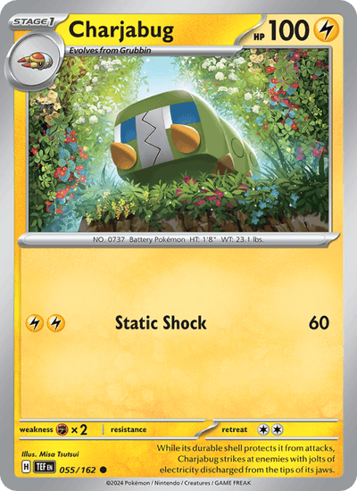 Charjabug 055/162 Common Temporal Forces Pokemon Reverse Holo Near Mint