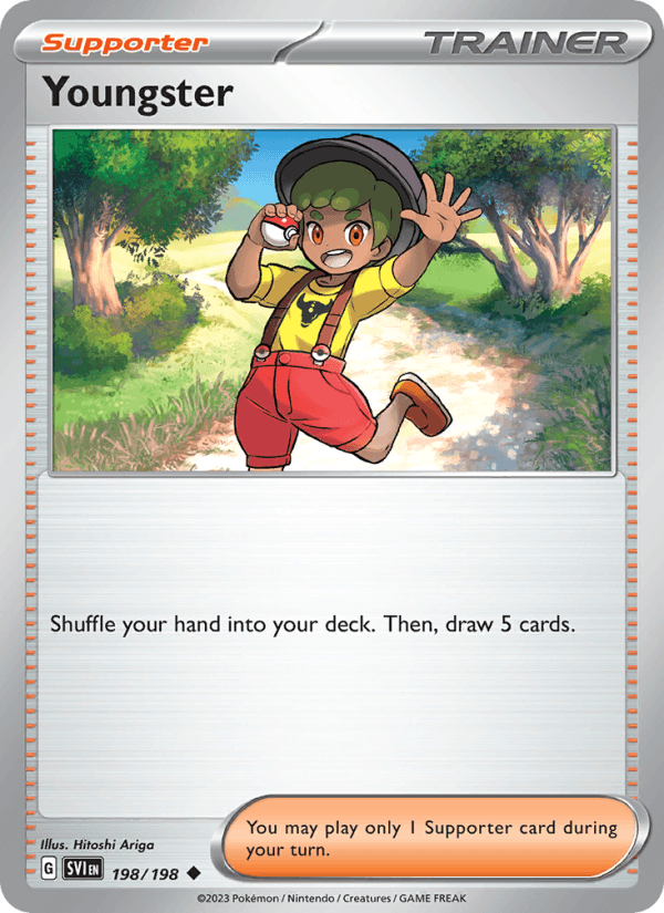 Youngster 198/198 Uncommon Scarlet & Violet Pokemon Near Mint
