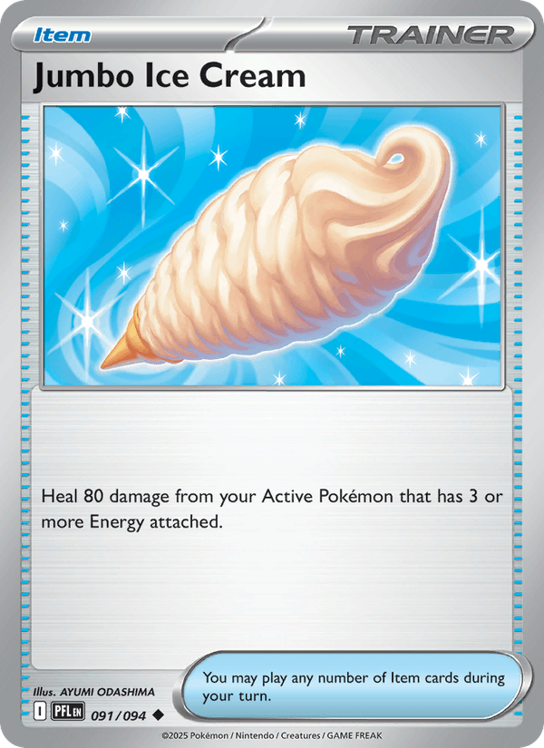 Jumbo Ice Cream 091/094 Uncommon Phantasmal Flames Pokemon Near Mint