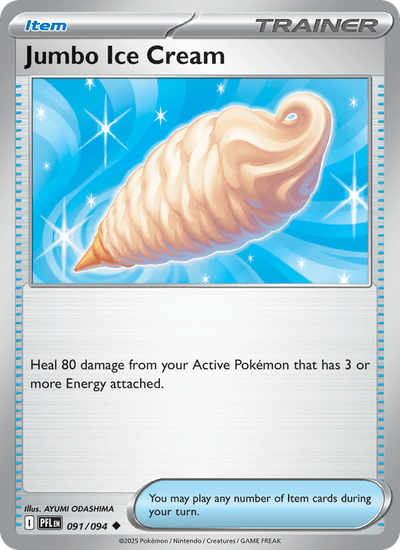 Jumbo Ice Cream 091/094 Uncommon Phantasmal Flames Pokemon Near Mint