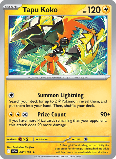 Tapu Koko 065/191 Rare Surging Sparks Pokemon Holo Near Mint
