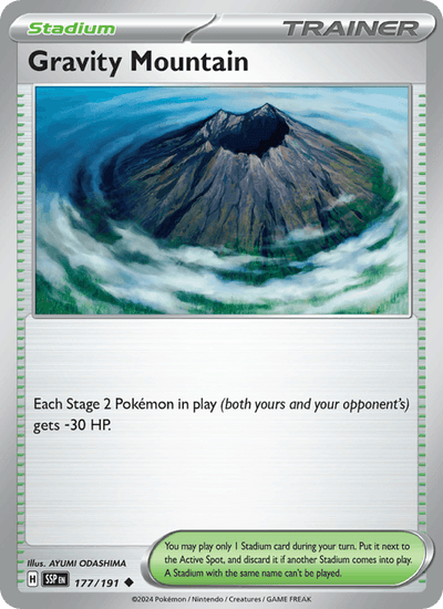 Gravity Mountain 177/191 Uncommon Surging Sparks Pokemon Near Mint