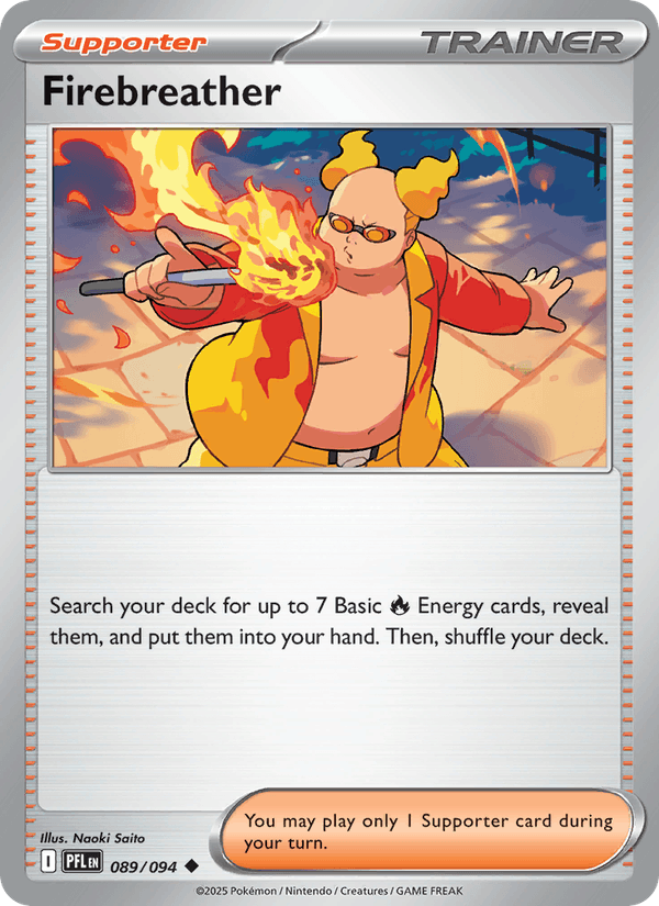 Firebreather 089/094 Uncommon Phantasmal Flames Pokemon Near Mint