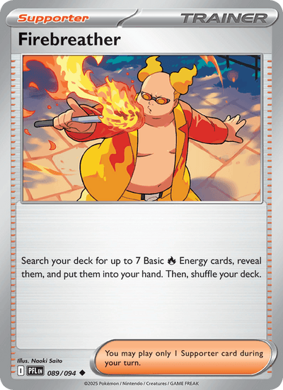 Firebreather 089/094 Uncommon Phantasmal Flames Pokemon Near Mint