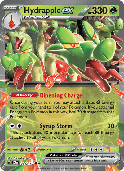 Hydrapple ex 14/142 Double Rare Stellar Crown Pokemon Near Mint