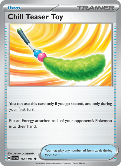 Chill Teaser Toy 166/191 Uncommon Surging Sparks Pokemon Reverse Holo Near Mint