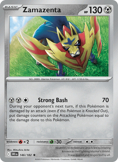 Zamazenta 146/182 Rare Destined Rivals Pokemon Near Mint