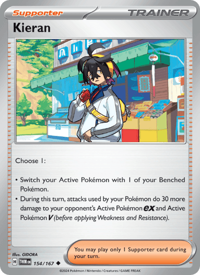 Kieran 154/167 Uncommon Twilight Masquerade Pokemon Near Mint