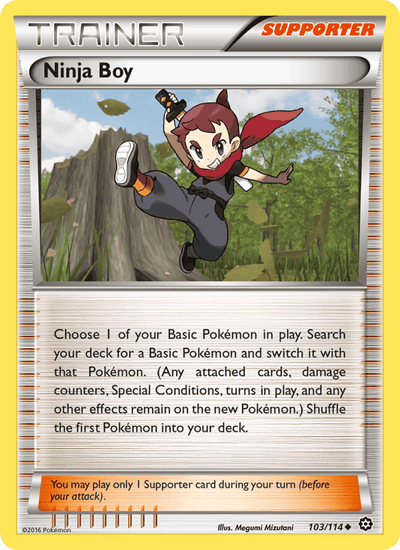 Ninja Boy 103/114 Uncommon Steam Siege Pokemon Near Mint