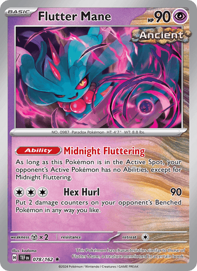 Flutter Mane 078/162 Rare Temporal Forces Pokemon Holo Near Mint