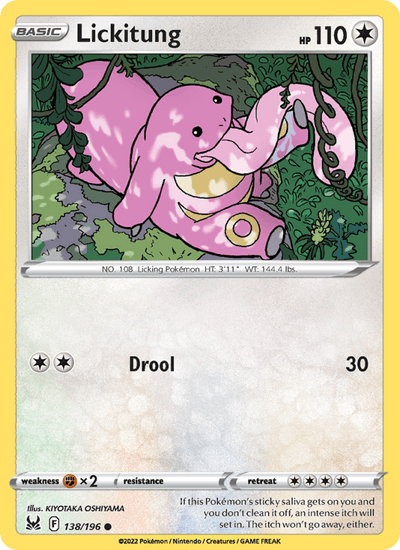 Lickitung 138/196 Common Lost Origin Pokemon Reverse Holo Near Mint