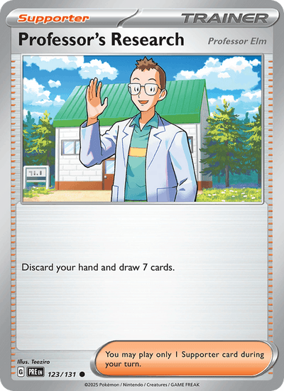 Professor's Research 123/131 Common Prismatic Evolutions Pokemon Near Mint