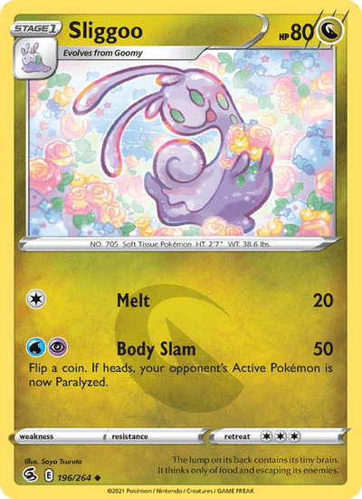 Sliggoo 196/264 Uncommon Fusion Strike Pokemon Reverse Holo Near Mint