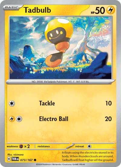 Tadbulb 073/167 Common Twilight Masquerade Pokemon Near Mint