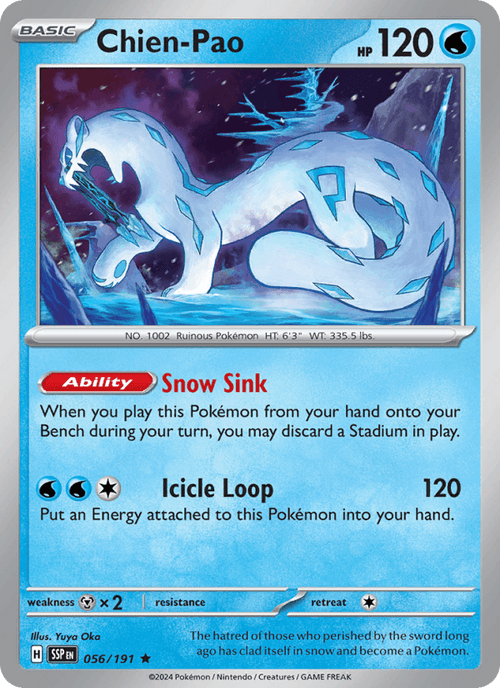 Chien-Pao 056/191 Rare Surging Sparks Pokemon Holo Near Mint