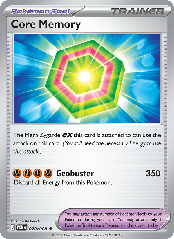 Core Memory 070/088 Uncommon Perfect Order Pokemon Near Mint