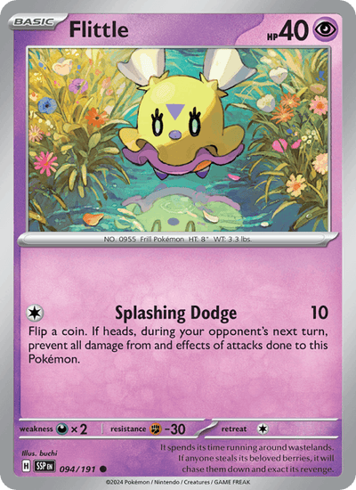 Flittle 094/191 Common Surging Sparks Pokemon Reverse Holo Near Mint