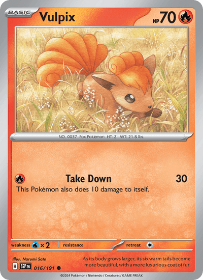 Vulpix 016/191 Common Surging Sparks Pokemon Near Mint