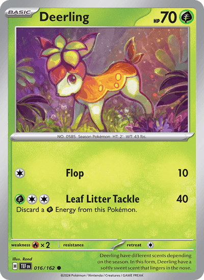 Deerling 016/162 Common Temporal Forces Pokemon Near Mint