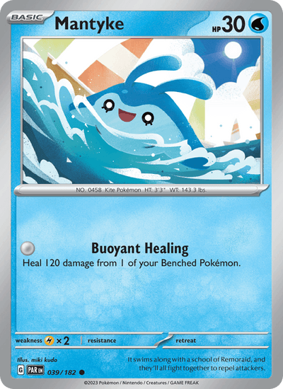Mantyke 039/182 Common Paradox Rift Pokemon Reverse Holo Near Mint