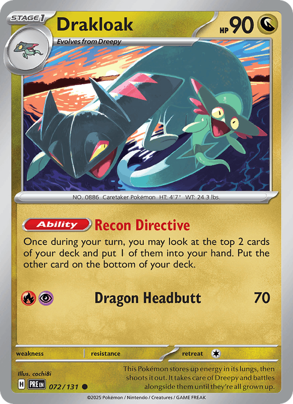 Drakloak 072/131 Common SV: Prismatic Evolutions Pokemon Near Mint