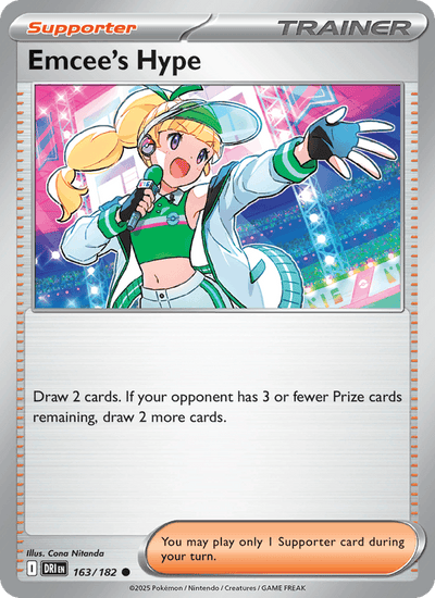 Emcee's Hype 163/182 Common Destined Rivals Pokemon Near Mint