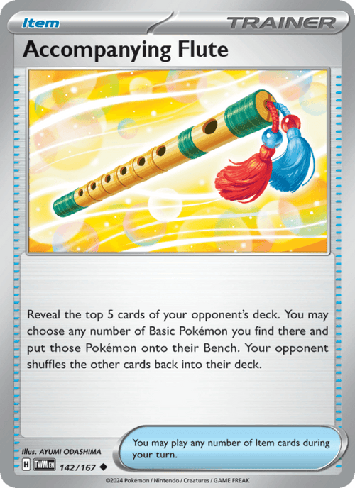 Accompanying Flute 142/167 Uncommon Twilight Masquerade Pokemon Near Mint