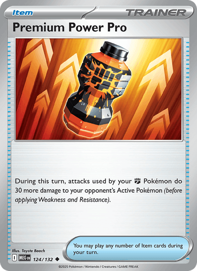 Premium Power Pro 124/132 Uncommon Mega Evolution Pokemon Near Mint