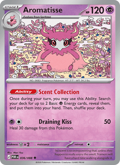 Aromatisse 036/088 Uncommon Perfect Order Pokemon Near Mint