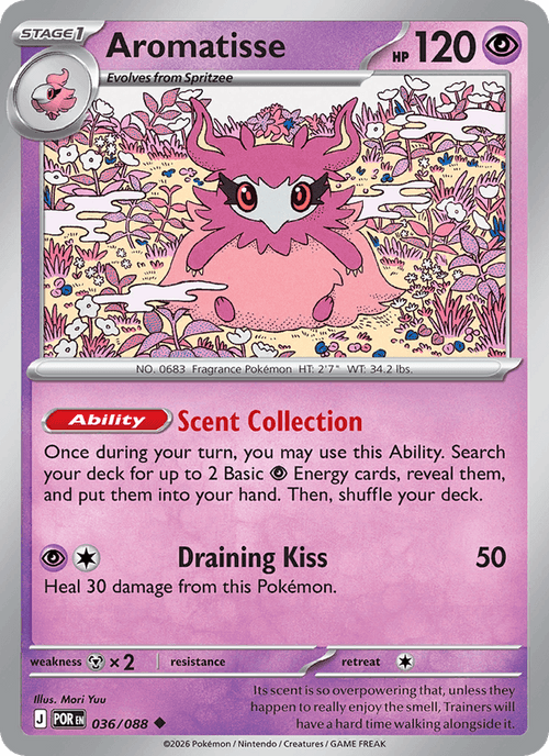 Aromatisse 036/088 Uncommon Perfect Order Pokemon Near Mint
