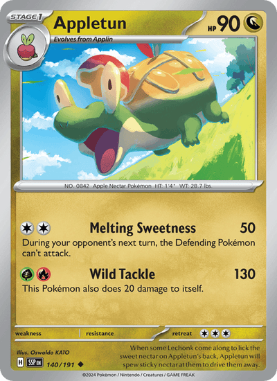 Appletun 140/191 Uncommon Surging Sparks Pokemon Reverse Holo Near Mint