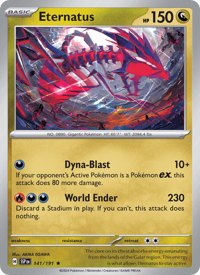Eternatus 141/191 Rare Surging Sparks Pokemon Reverse Holo Near Mint