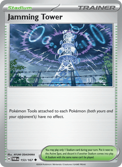 Jamming Tower 153/167 Uncommon Twilight Masquerade Pokemon Near Mint