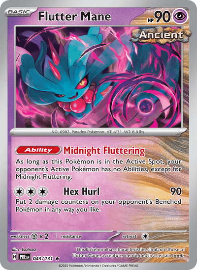 Flutter Mane 043/131 Holo Rare SV: Prismatic Evolutions Pokemon Holo Near Mint