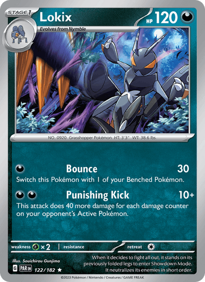 Lokix 122/182 Rare Paradox Rift Pokemon Near Mint