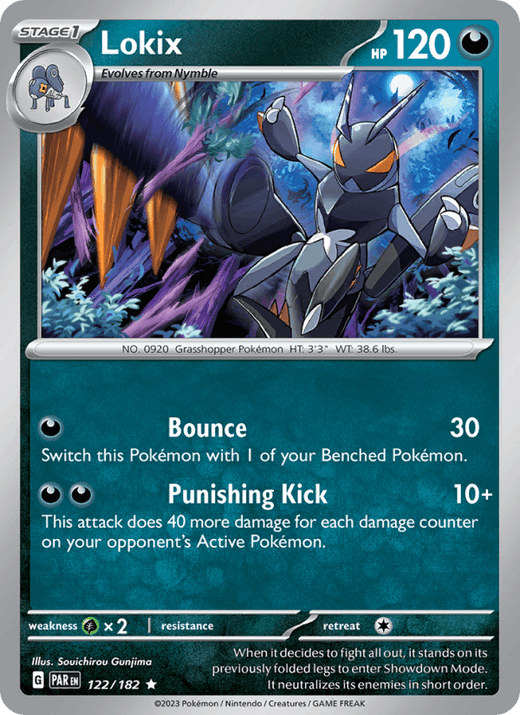 Lokix 122/182 Rare Paradox Rift Pokemon Near Mint