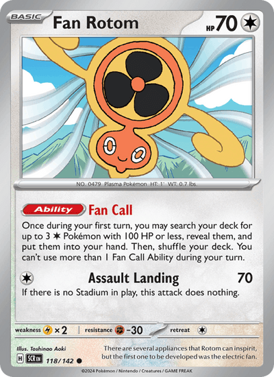 Fan Rotom 118/142 Common Stellar Crown Pokemon Near Mint