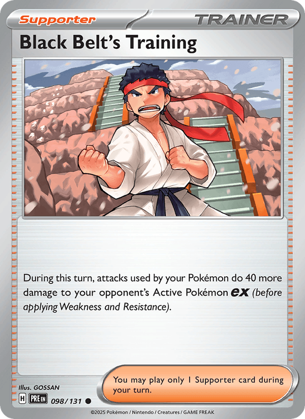Black Belt's Training - 098/131 098/131 SV: Prismatic Evolutions Pokemon NM