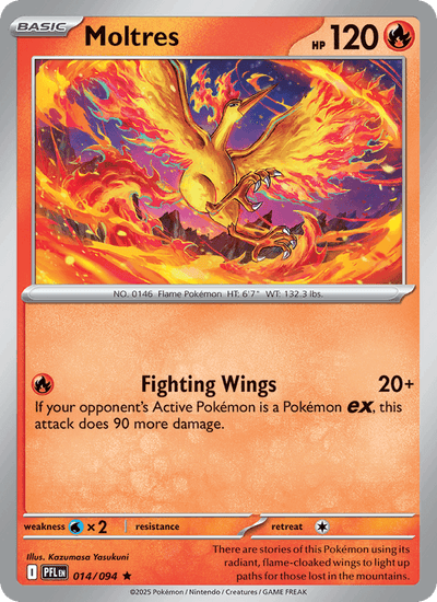 Moltres 014/094 Rare Phantasmal Flames Pokemon Holo Near Mint