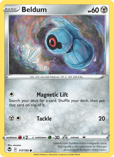 Beldum 117/195 Common Silver Tempest Pokemon Near Mint