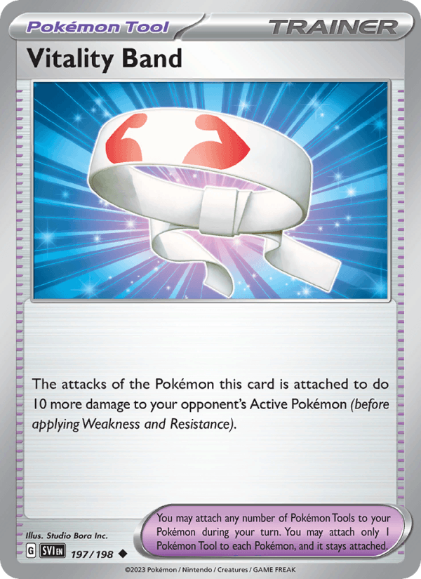 Vitality Band 197/198 Uncommon Scarlet & Violet Pokemon Near Mint