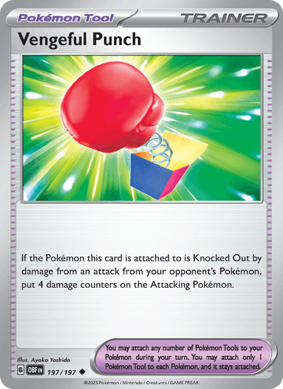 Vengeful Punch 197/197 Uncommon Obsidian Flames Pokemon Near Mint