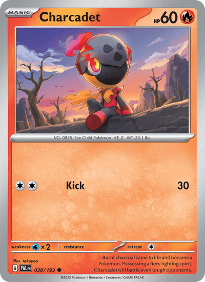 Charcadet 038/193 Common Paldea Evolved Pokemon Reverse Holo Near Mint