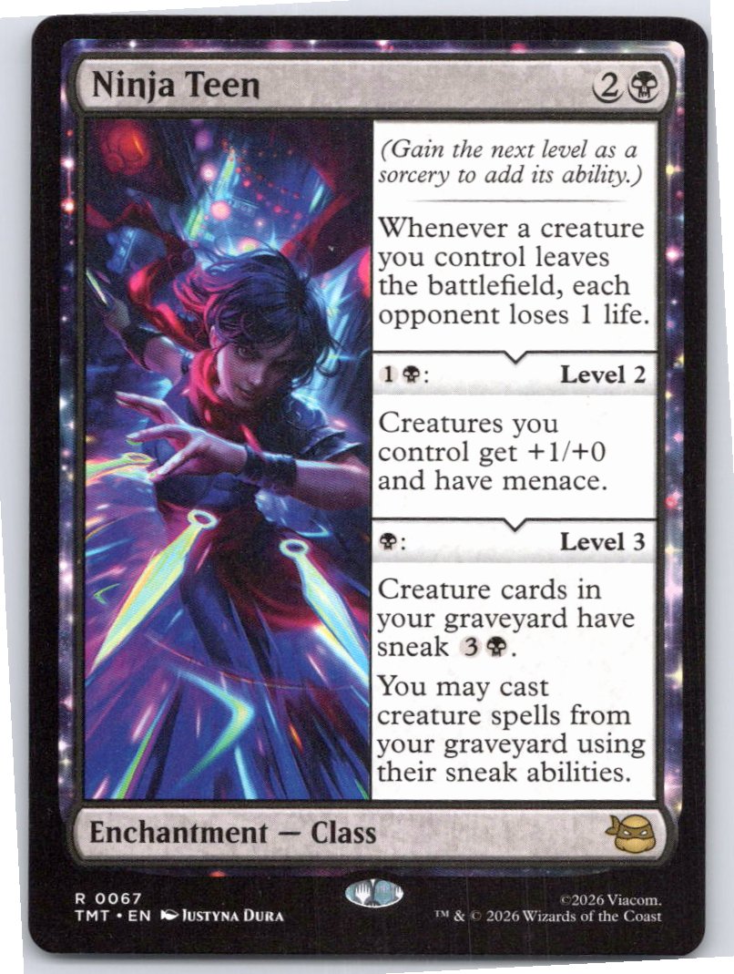 Ninja Teen 0067 Rare Teenage Mutant Ninja Turtles Magic: The Gathering Near Mint
