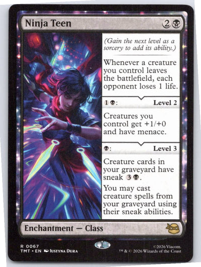 Ninja Teen 0067 Rare Teenage Mutant Ninja Turtles Magic: The Gathering Near Mint
